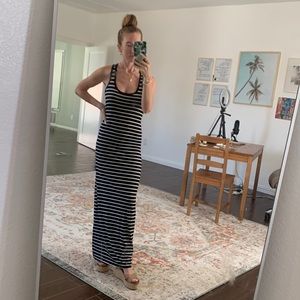 B&W stripe maxi